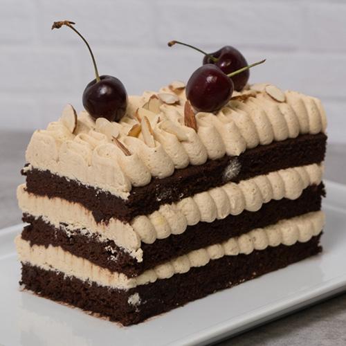 Chocolate Dacquoise with Amaretto Latte Buttercream