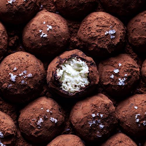 Chocolate and Coconut Halwa Truffles