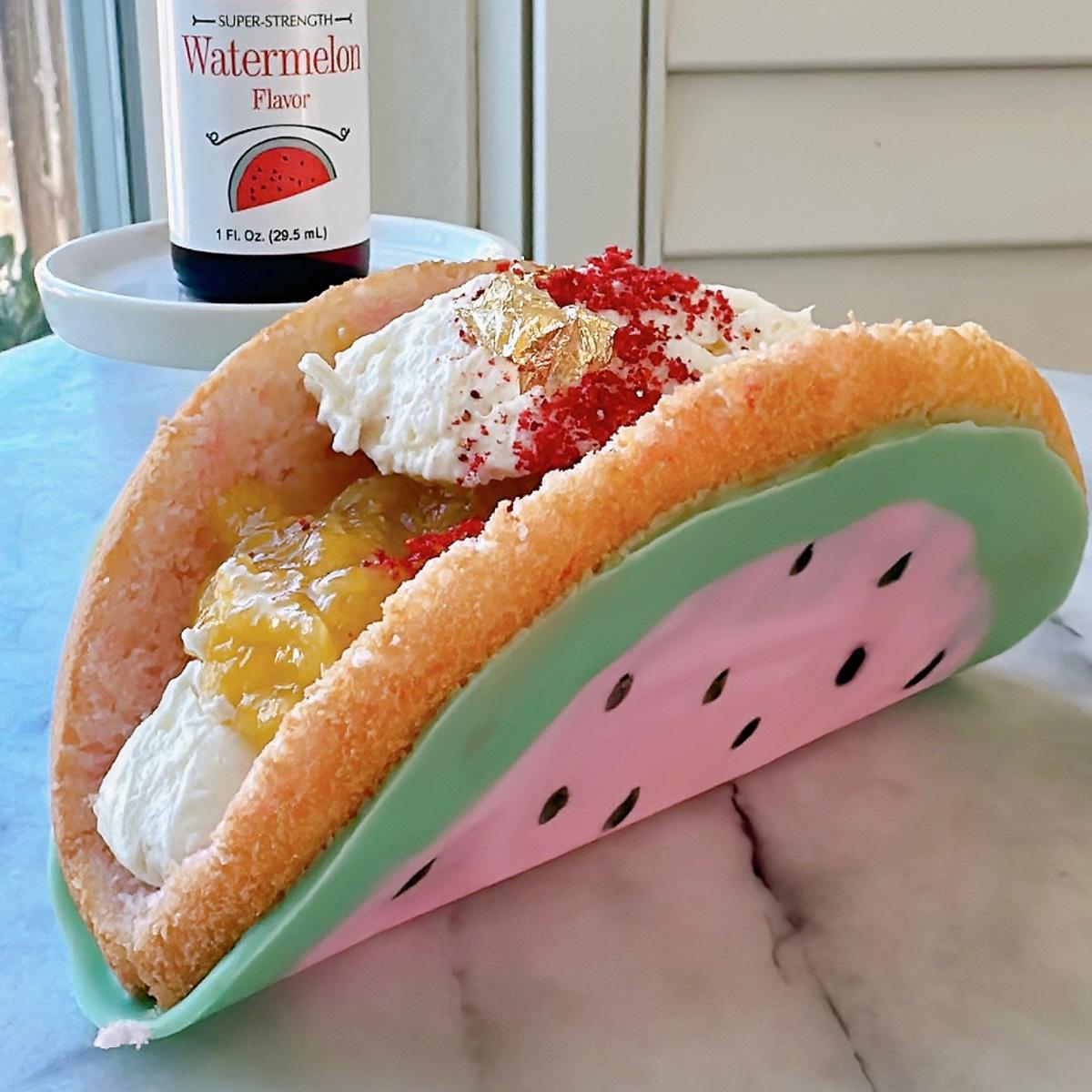 Watermelon Taco Cake